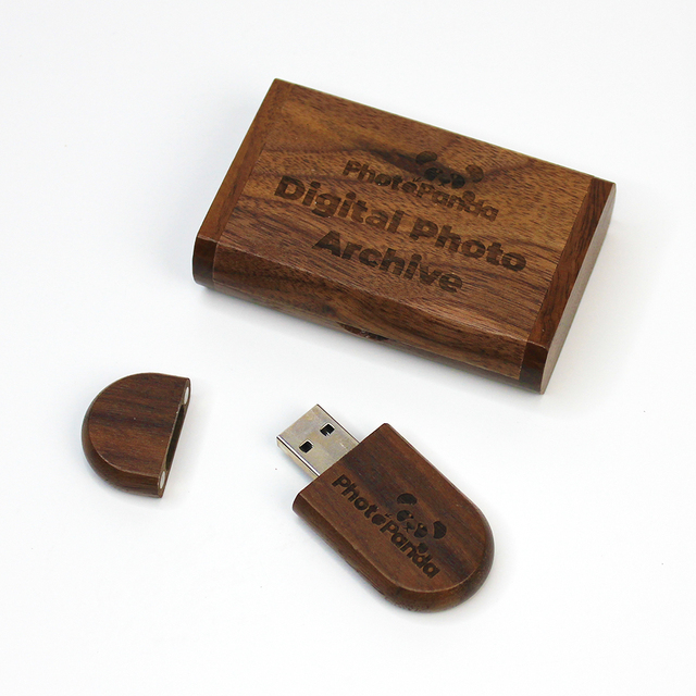 Custom Logo Eco-Friendly Wooden USB 3.0 Pendrive Promotional Gift 4GB 2GB 1GB Capacity Flash Drive Memory Stick in Various Sizes