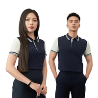 Vêtements de sport respirants manches de couleur contrastée Polo Polyester Spandex 95/5 T-shirt personnalisé variété de Styles approvisionnement direct en usine