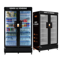 Máquina Expendedora Inteligente de Café y Alimentos Qingo con IA, Pantalla Táctil de 7 Pulgadas, Múltiples Opciones de Pago, Capacidad para 672 Botellas