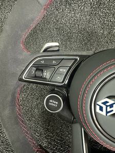 Volant en cuir Alcantara complet S-<span class=keywords><strong>Line</strong></span> avec bouton de démarrage pour Audi R8 TTRS C6 C7 S7 S4 A4 B8 RS3 SQ5 S5 B9 A6 C8 A3 <span class=keywords><strong>2018</strong></span> - Product Image 3