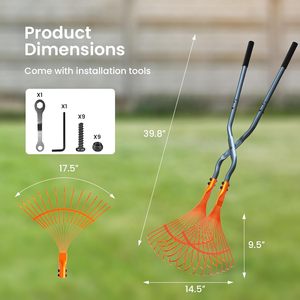 Leaf <b>Grabbers</b> for Yard Work Leaf Picker with Long Steel Handle & Wide Steel Claw Cushioned Grip Lawn Clippings Twigs Yard Waste - Product Image 4