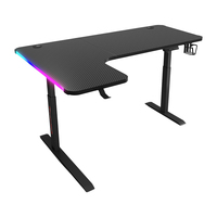 Table de jeu convertible en métal avec pieds réglables en hauteur, tapis anti-fatigue et rangement dissimulé
