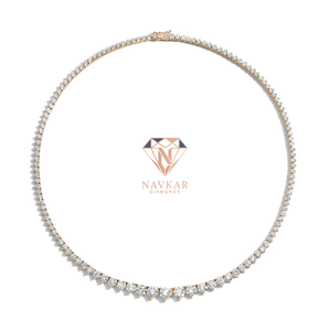 Excellent Quality Certified Moissanite Tennis Chain <b>Necklace</b> Elegant Jewelry for Engagement and Parties Available For Sale - Product Image 3