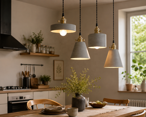 Lámpara <span class=keywords><strong>Colgante</strong></span> Industrial de Cemento, Estilo Vintage, Base de Latón Antiguo, Lámpara de Techo para Comedor, <span class=keywords><strong>Restaurante</strong></span>, Bar, Venta al por Mayor - Product Image 3