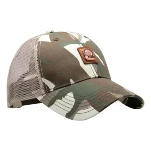 OEM Wholesale Custom Logo Embroidery 6 Panel Mesh Trucker Cap Outdoor Sport Tactical Camo Trucker Mesh Hat Cap