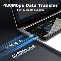 Cable de Datos USB a Tipo-C ESEEKGO G-02AB 3A de Carga Rápida, 1M 3.3FT, Negro, Cargador USB-A a USB-C para Teléfonos Celulares y Dispositivos Digitales