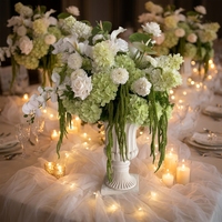 Fleurs artificielles 5D de haute qualité au toucher réel, centres de table modernes de luxe pour mariages et banquets, taille et couleur personnalisables