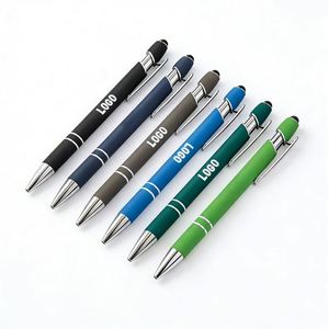 Stylos à bille promotionnels OEM personnalisés en gros, encre noire, surface lisse, avec logo personnalisé pour l'école, le bureau, les cadeaux d'affaires - Product Image 1
