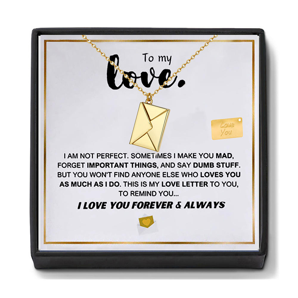 Yove Necklace (Gold) + Card Gift Box