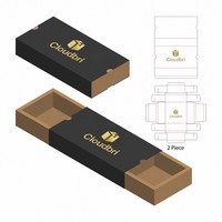 Autocollant imperméable personnalisé avec impression de nom, étiquettes et boîte pour flacons de 2 ml et 3 ml, emballage personnalisé, impression de boîtes en papier