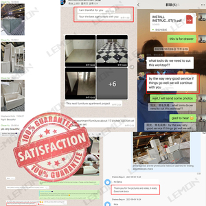 Meuble de <span class=keywords><strong>cuisine</strong></span> moderne en PVC noir mat résistant à l'eau, design personnalisé avec îlot central en panneaux <span class=keywords><strong>Egger</strong></span> - Product Image 4