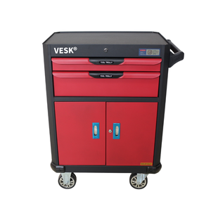 <span class=keywords><strong>Chariot</strong></span> à outils VESK Standard à 2 niveaux avec armoire intégrée à double <span class=keywords><strong>porte</strong></span>, antivol et glissières à billes - Product Image 6
