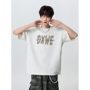T-shirt imprimé col rond style urbain 2026, 280 grammes, coton biologique, séchage rapide, respirant, écologique, <span class=keywords><strong>pour</strong></span> hommes et femmes, vente en gros - Product Image 1