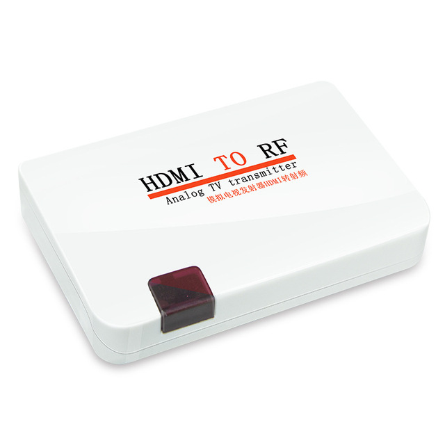 HD to RF Coaxial AV Converter Adapter Box TV Transmitter With Remote Control