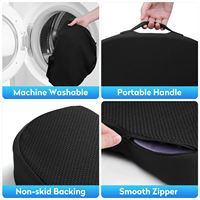 Coussin de siège ergonomique en mousse à mémoire de forme de qualité supérieure, design coréen, en PU moulé avec charbon actif, conception sous vide pour soulager les douleurs aux fesses