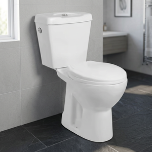 สุขภัณฑ์ราคาถูก ลดราคาพิเศษ โถสุขภัณฑ์แบบ Washdown ทรงสี่เหลี่ยม ระบบ Dual-Flush พร้อมถังเก็บน้ำแบบฝังพื้น ติดตั้งบนพื้น โถสุขภัณฑ์สองช่อง - Product Image 6