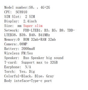 โทรศัพท์มือถือแบบปุ่มกด รองรับ<span class=keywords><strong>ภาษา</strong></span>เวียดนาม แบตเตอรี่ 2000mAh วิทยุ FM ไร้สาย รองรับซิมคู่ รองรับ 4G - Product Image 6