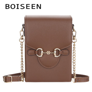 กระเป๋าใส่โทรศัพท์สำหรับผู้หญิง Boiseen ขนาด 7 นิ้ว ทรงสี่เหลี่ยมแนวตั้ง ปิดแบบ Horsebit สะพายไหล่แบบไขว้ สายโซ่แฟชั่น พกพาสะดวก - Product Image 1