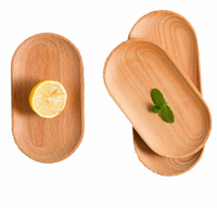 Plateau de service ovale en bois naturel rustique avec logo personnalisé, pour aliments, café, thé, ou comme dessous de verre, fait main, support de bougie