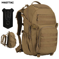 Sac à dos tactique MASTTAC MS7552 500D imperméable 40L avec compartiment pour ordinateur portable, système MOLLE pour la randonnée en plein air et les trajets quotidiens