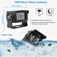 Caméra de recul AHD 720P étanche avec vision nocturne et grand angle pour bus, camion, voiture, montage avant ou arrière