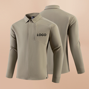 Polos de golf athlétiques de haute qualité à séchage rapide avec logo personnalisé, noirs, pour hommes - Product Image 3