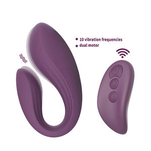GINYA Mujer Usable Vibrador Pareja Juguete Con Control Remoto <span class=keywords><strong>C</strong></span> Forma Vibradores Dual Motor Masajeador Mujeres Solo Play Juguetes Sexuales - Product Image 4