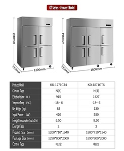 Commercial Double-Temperature Countertop Refrigerator & <b>Freezer</b> Four-Door Six-Door Options for Restaurants CR-1 Single-temperatu - Product Image 2