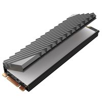 Алюминиевый кулер для SSD M.2 2280 с ЧПУ-обработкой и силиконовой термопрокладкой для ПК/PS5 (серый, производство Китай)
