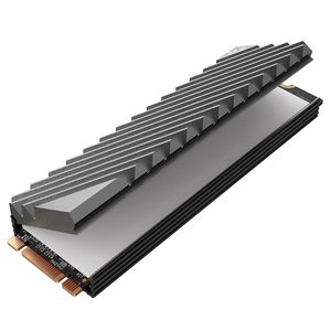 แผ่นระบายความร้อนซิลิโคนสำหรับ SSD M.2 2280 ทำจากอะลูมิเนียม CNC สำหรับ PC/PS5 (สีเทา ผลิตในจีน) - Product Image 2