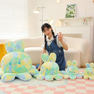 Double-Sided Cute Flip Octopus and <b>Rabbit</b> Plush <b>Toy</b> Colorful Face Changing Bear Sleeping Pillow Wholesale cute <b>soft</b> <b>toy</b> for kids - Product Image 3