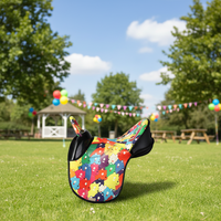 Selle d'équitation pour enfants Premium Elf, légère et confortable, colorée, 12 pouces