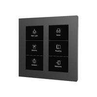 Interrupteur mural intelligent à bouton-poussoir GTD 22MBS KNX 20-30V, norme britannique, 6 boutons, pour hôtel/maison/bureau