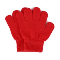 Gants chauds d'hiver pour enfants avec doigts complets mitaines tricotées extensibles style uni mignon pour le sport et l'utilisation quotidienne pour garçons filles