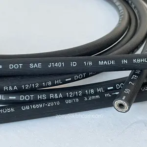 Kangbo fabrique des pièces automobiles et <span class=keywords><strong>moto</strong></span> universelles, tuyau de <span class=keywords><strong>frein</strong></span> hydraulique flexible en <span class=keywords><strong>caoutchouc</strong></span> tressé SAE J1401 - Product Image 1