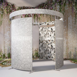 2024 siyah özel kamera video fotoğraf stüdyosu grand toptan 360 muhafaza zemin photobooth yeşil ekran standı 360 fotoğraf kabini - Product Image 3