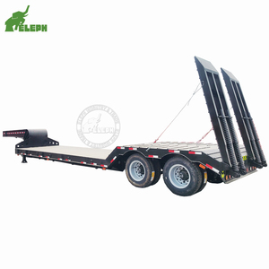 Semirremolque <span class=keywords><strong>de</strong></span> Plataforma Baja <span class=keywords><strong>de</strong></span> 2 Ejes, Remolque <span class=keywords><strong>de</strong></span> Plataforma Baja para Transporte <span class=keywords><strong>de</strong></span> Excavadoras Pesadas - Product Image 6
