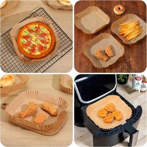 Papier de cuisson jetable pour friteuse à air, 100 pièces, antiadhésif, résistant à l'huile - Product Image 6