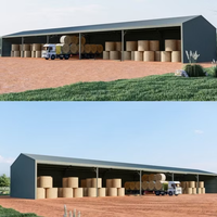 Poulailler Moderne Style Ferme avec Cages en Acier Galvanisé et Silo pour l'Élevage de Poulets, Cailles et Pigeons