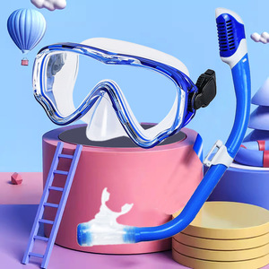Máscara de Snorkel para Niños, Lentes de Plástico Completamente Secas, Silicona Líquida, Deportes Acuáticos, 6+ - Product Image 4