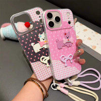 Coque de téléphone Lichicase antidérapante avec sangle de suspension, toucher lisse, pour iPhone 12, 12 Pro, 12 Pro Max, bord transparent