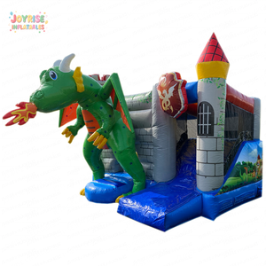 Château gonflable Dragon cracheur de feu, combo structure de jeu gonflable pour jardin, aire de jeux gonflable pour enfants - Product Image 2