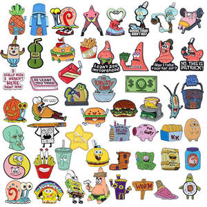 Sünger bob SquarePants emaye <span class=keywords><strong>Pin</strong></span> Patrick yıldız yaka iğneler sırt çantası rozetleri broş için giysi aksesuarları hediye - Product Image 1