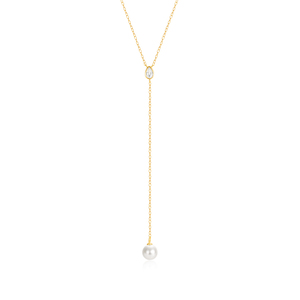 Nuevo Collar de Cadena para Clavícula de Plata de Ley 925 con Perlas Clásicas para Mujer, 2024 - Product Image 1
