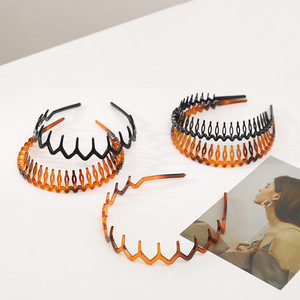 Nouveau bandeau cheveux <span class=keywords><strong>peigne</strong></span> Zigzag bande crantée bandeau femme <span class=keywords><strong>homme</strong></span> fille noël anniversaire cadeau sauvetage cheveux cassés artefact - Product Image 3