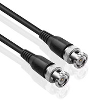 Câble adaptateur d'extension BNC mâle-mâle, câble coaxial professionnel RF de qualité RG-58/U, cordon de connexion pour la sécurité vidéo