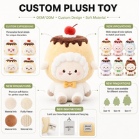 Peluche d'agneau personnalisée OEM en forme de dessert, jouet en peluche doux, poupée de mouton en peluche, mascotte animale alimentaire OEM pour cadeau et décoration intérieure