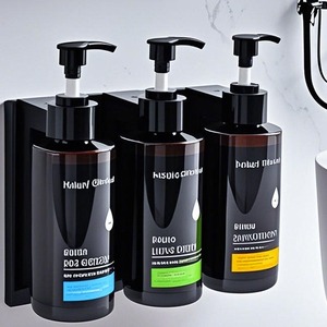 <span class=keywords><strong>Distributeur</strong></span> <span class=keywords><strong>mural</strong></span> manuel de <span class=keywords><strong>savon</strong></span> et shampoing pour hôtel, sans perçage, différentes capacités (300, 500, 600 ml) - Product Image 5