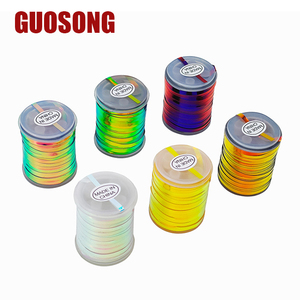 Mouche attachant le <span class=keywords><strong>fil</strong></span> de corps Flash multicolore 2MM clinquant réfléchissant Durable pour les nymphes moucherons pêche à la mouche en eau salée et matériel de fixation - Product Image 4