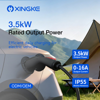 Cargador Portátil para Vehículos Eléctricos de 3.5KW, Tipo 2, 16A, Cable de 5M, Garantía de 24 Meses
